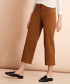 Brooks Brothers Stretch Cotton Twill Cropped Wide-leg Pants