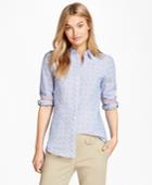 Brooks Brothers Women's Floral Dobby Cotton Shirt