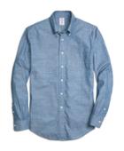 Brooks Brothers Men's Regent Fit Chambray Anchor Sport Shirt