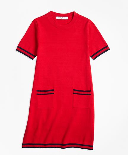Brooks Brothers Cotton Cap Sleeve Sweater Dress