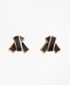 Brooks Brothers Women's Leather Knot Earrings