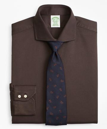 Brooks Brothers Milano Slim-fit Dress Shirt, Textured Micro-check