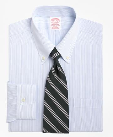 Brooks Brothers Non-iron Traditional Fit Mini Pinstripe Dress Shirt