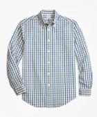 Brooks Brothers Regent Fit Yellow Check Seersucker Sport Shirt