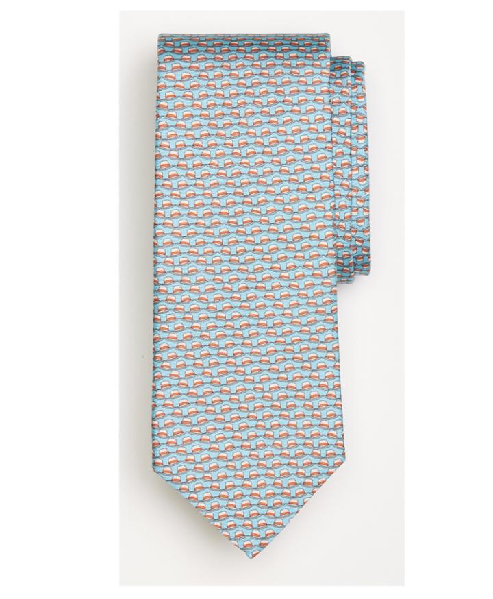 Brooks Brothers Men's Panama Hat Print Tie