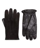 Brooks Brothers Men's Leather And Suede Touch Screen Gloves