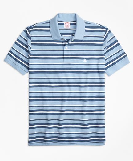 Brooks Brothers Original Fit Supima Cotton Pique Varied Stripe Polo Shirt