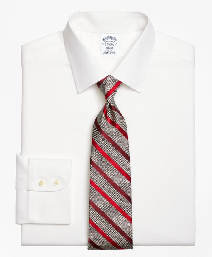 Brooks Brothers Men's Slim Fitted Dress Shirt, Non-iron Royal Oxford