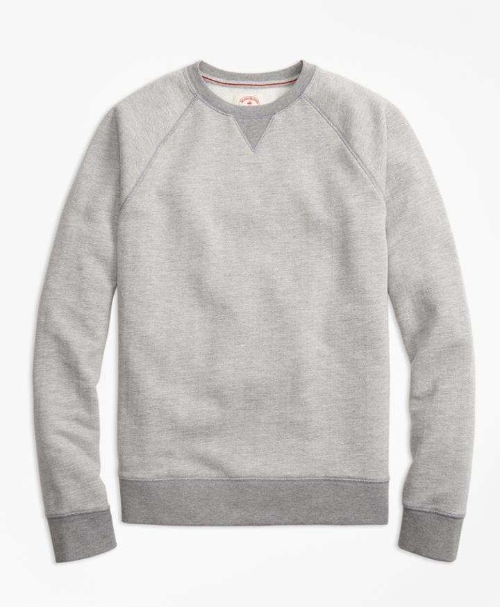 Brooks Brothers Men's Herringbone Jacquard Sweatshirt
