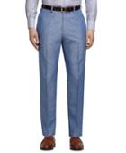 Brooks Brothers Blue Linen And Cotton Dress Trousers
