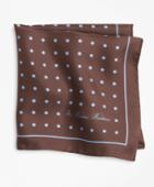 Brooks Brothers Men's Dot Silk Pocket Square