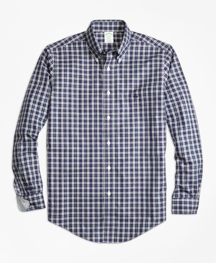 Brooks Brothers Men's Non-iron Milano Fit Macleod Tartan Sport Shirt