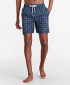 Brooks Brothers Montauk 6 Indigo Foulard Print Swim Trunks