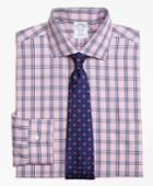 Brooks Brothers Men's Non-iron Slim Fit Bb#10 Glen Plaid Dress Shirt