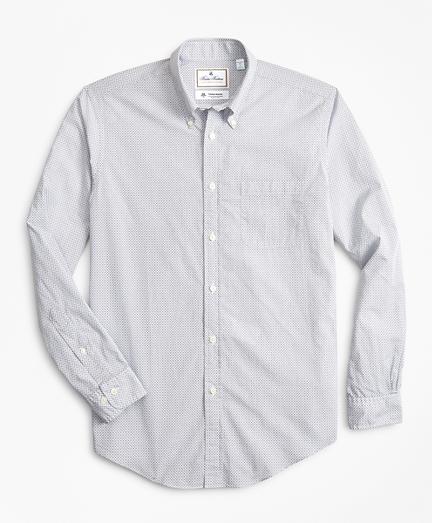 Brooks Brothers Luxury Collection Milano Slim-fit Sport Shirt, Button-down Collar Foulard Print