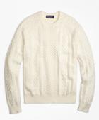 Brooks Brothers Cotton Fisherman Crewneck Sweater