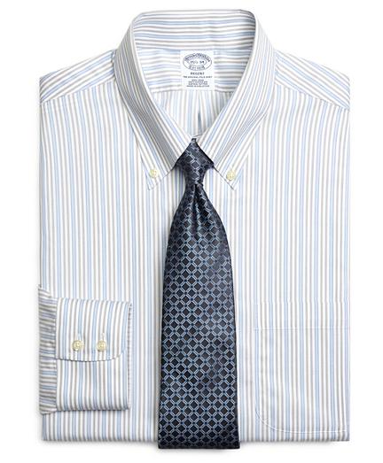 Brooks Brothers Non-iron Regent Fit Triple Stripe Dress Shirt