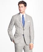 Brooks Brothers Plaid-houndstooth Linen Sport Coat