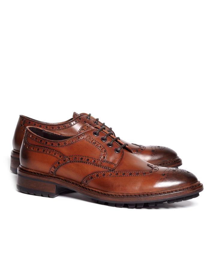 Brooks Brothers Men's Wingtip Lug Sole Oxford