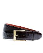 Brooks Brothers Men's Brown Ostrich Leather Belt
