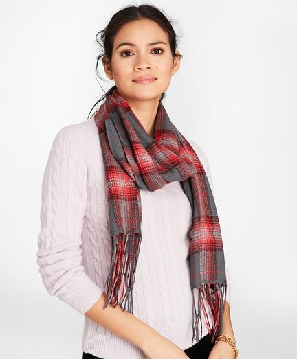 Brooks Brothers Plaid Wool Scarf