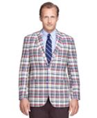 Brooks Brothers Men's Madison Fit Madras Linen Sport Coat