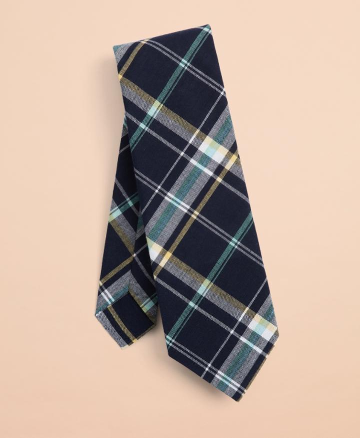 Brooks Brothers Men's Madras Cotton Tie