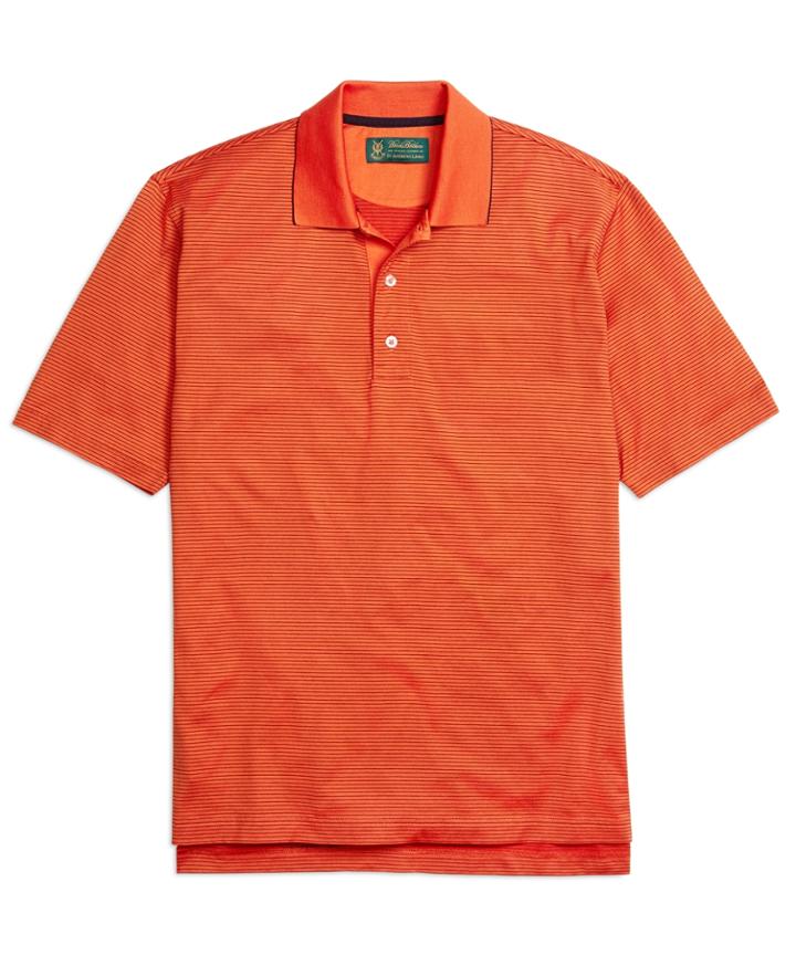 Brooks Brothers Men's St Andrews Links Thin Stripe Polo Shirt