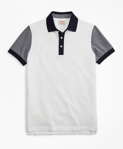 Brooks Brothers Colorblock Cotton Pique Polo Shirt