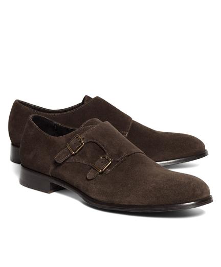 Brooks Brothers Suede Double Monk Strap Shoes