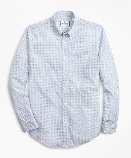Brooks Brothers Luxury Collection Milano Slim-fit Sport Shirt, Button-down Collar Geo Print