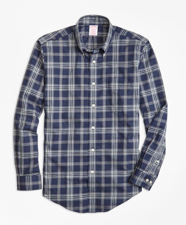 Brooks Brothers Men's Non-iron Madison Fit Brooks Brothers Signature Tartan Sport Shirt