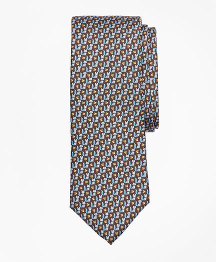 Brooks Brothers Fox And Leaf Print Tie