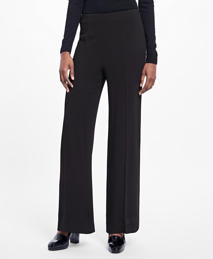 Brooks Brothers Women's Wide-leg Stretch-crepe Pants