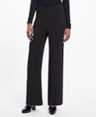 Brooks Brothers Women's Wide-leg Stretch-crepe Pants