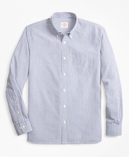 Brooks Brothers Striped Seersucker Cotton Sport Shirt