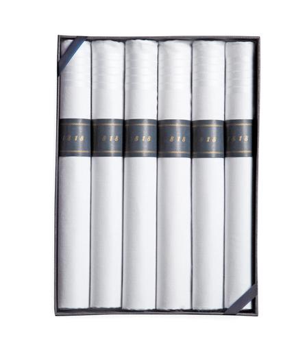 Brooks Brothers Cigar-rolled Handkerchiefs-6pk