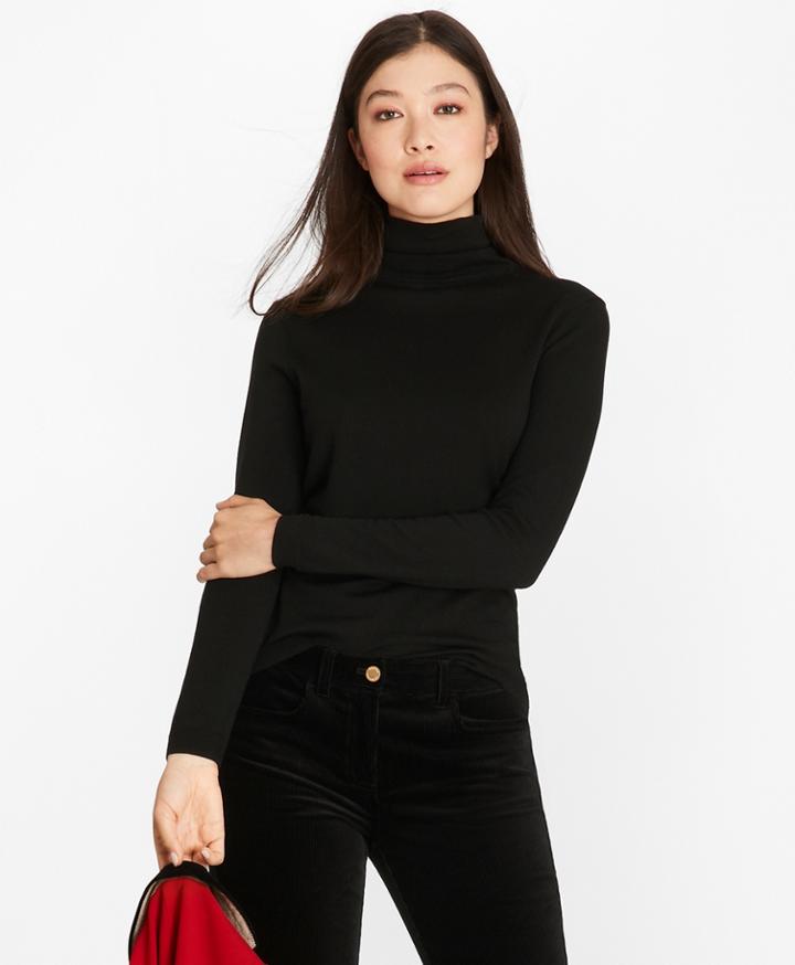 Brooks Brothers Women's Merino Wool Turtleneck Sweater