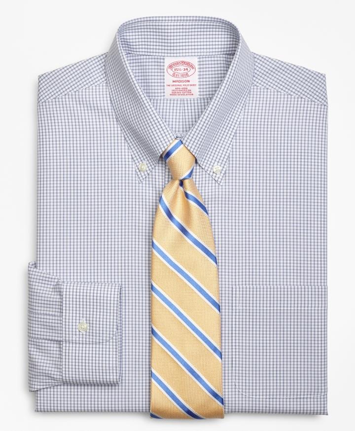 Brooks Brothers Men's Regular Fit Classic-fit Dress Shirt, Non-iron Double Mini-windowpane