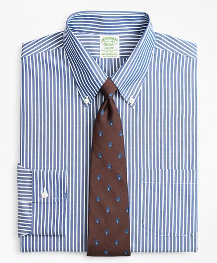 Brooks Brothers Stretch Milano Slim-fit Dress Shirt, Non-iron Ground Stripe