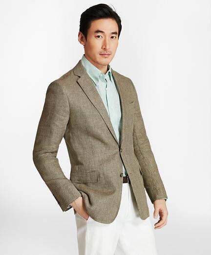 Brooks Brothers Regent Fit Houndscheck Linen Sport Coat