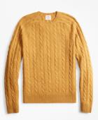 Brooks Brothers Men's Cable-knit Wool-blend Crewneck Sweater