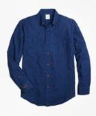 Brooks Brothers Milano Fit Indigo Printed Dot Sport Shirt