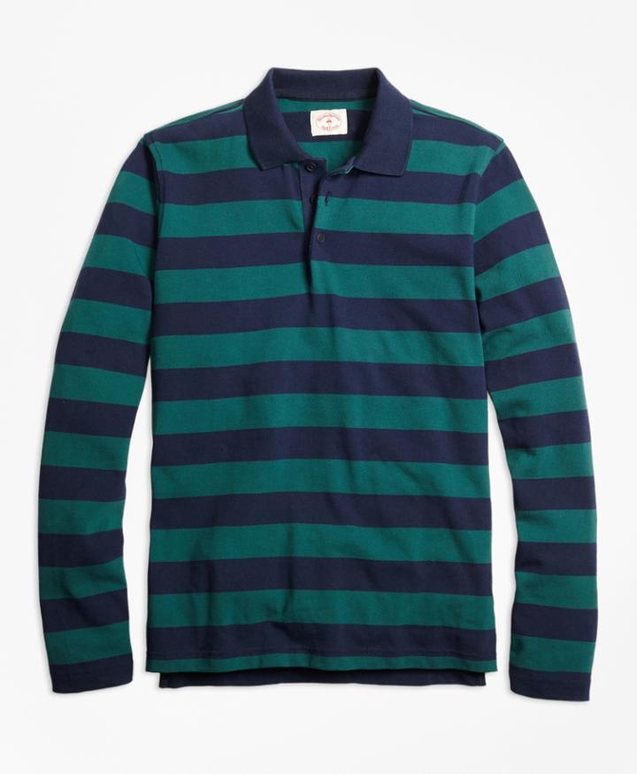 Brooks Brothers Men's Long-sleeve Stripe Rugby Shirt