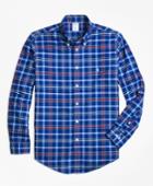 Brooks Brothers Men's Non-iron Brookscool Regent Fit Plaid Sport Shirt