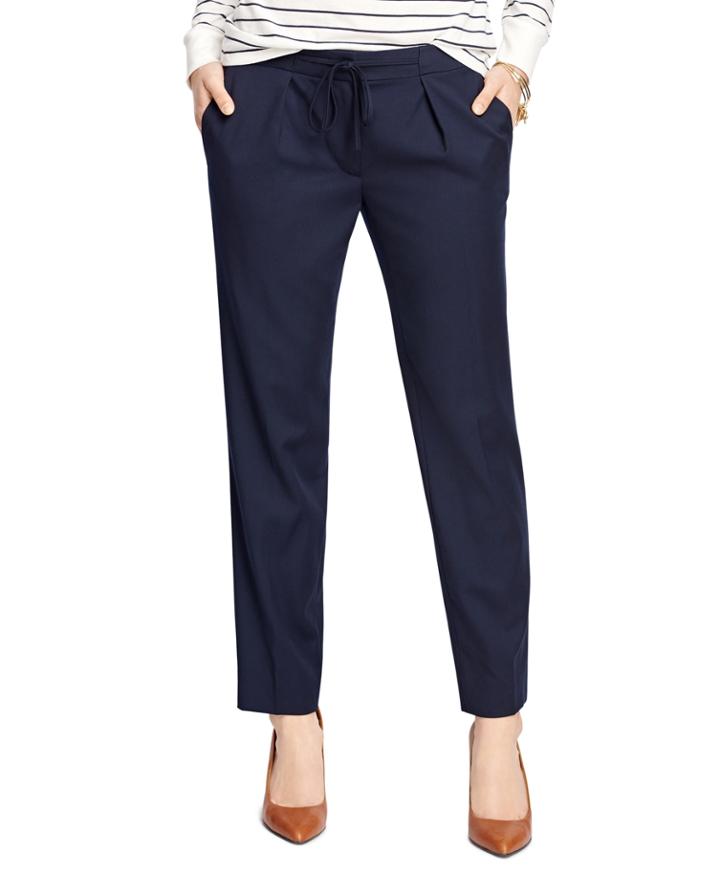 Brooks Brothers Women's Wool Drawstring Pants