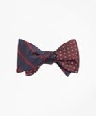 Brooks Brothers Twill Stripe With Parquet Reversible Bow Tie