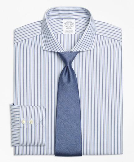 Brooks Brothers Regent Fitted Dress Shirt, Non-iron Herringbone Alternating Stripe