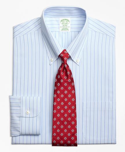 Brooks Brothers Non-iron Milano Fit Twin Hairline Stripe Dress Shirt