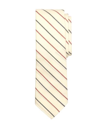 Brooks Brothers Stripe On Ecru Ground Tie
